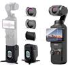 TILTAING Tilta Kit Luce & Ombra per DJI Osmo Pocket 4/3, ND variabile ND2‑32, Filtro Black Mist 1/4, Filtro CPL magnetico, Espansione filtri con gambe treppiede, Proteggi schermo AR, TA-T96-C