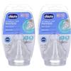 Chicco Tettarella Compatibile con Biberon Perfect 5, Benessere e Original Touch, 4+ Mesi, Anticolica, Tettarella Flusso Veloce, per i Bambini Più Grandi, in Silicone Soft Sense, Trasparente, 2 Pezzi