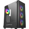 UNYkach Mir 100 Custodia da gioco ATX con pannello laterale in vetro temperato e 4 ventole ARGB Nero