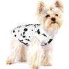 HDTVTV Stampa del cane dalmata con macchie nere,Maglietta senza maniche in cotone per animali domestici, morbida ed elastica, traspirante,L
