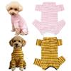 Kukaster Pet Body per cani dopo chirurgia, body per cani dopo chirurgia, con gambe, con fibbia in nylon, per perdita di capelli, allergie, rasatura, 2 pezzi, rosa + giallo, S
