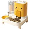 Generic Mangiatoia automatica per gatti - Dispenser di cibo per cani con abbeveratoio staccabile per alimentazione interna ed esterna per cuccioli di coniglio, stazione di alimentazione per viaggi e vacanze