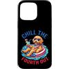 Doodle pup fourth july fireworks patriot Custodia per iPhone 15 Pro Max Chill The Fourth Out Goldendoodle Dog Patriotic