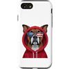 Boxer Puppy Lover PS Custodia per iPhone SE (2020) / 7/8 Patriot Boxer Closeup - Occhiali da sole con bandiera americana