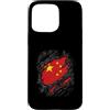 National Pride Designs Custodia per iPhone 15 Pro Max Strappato Cina Bandiera Patriottica Nazionale Simbolo