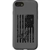 JB's Military Shop Custodia per iPhone SE (2020) / 7/8 Frogman, bandiera americana nera invecchiata