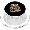 Pattinatore Quad Skate Roller Rink Rats Roll With It rotelle Derby Quad Pattini da discoteca PopSockets PopGrip per MagSafe