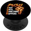 Christian faith prayer cross religious w Design a croce con scritta PUSH Pray Until Something Faith PopSockets PopGrip Adesivo