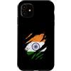 Indian Heritage Graphics Custodia per iPhone 11 Bandiera indiana strappata artiglio segni disegno patriottico