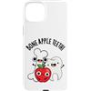 Punny Bone Custodia per iPhone 15 Plus Bone Apple Teeth - Divertente gioco di parole