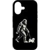 Vintage Bigfoot and Maltese Cryptid Humo Custodia per iPhone 17 Bigfoot Walking - Girello maltese divertente per cani