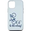 LINE ART AESTHETIC MINIMALIST Custodia per iPhone 12/12 Pro Papà ciclista anziano - Nonno bicicletta Ciclismo