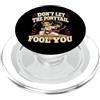 Funny Karate Designs Non lasciate che la coda di cavallo ingannare voi ragazze umoristiche karate PopSockets PopGrip per MagSafe