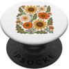 Wildflower Nature Flower Garden Plant De Retro Wildflower Girasole Margherita Floreale Botanico Natura PopSockets PopGrip Adesivo