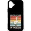 Funny Silly Goose Custodia per iPhone 16 Plus Oca stupida sul sciolto