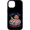 Doodle pup fourth july fireworks patriot Custodia per iPhone 14 Chill The Fourth Out Goldendoodle Dog Patriotic