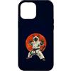 Karate Judo and MMA Fans Vintage Black B Custodia per iPhone 12 Pro Max Dojo di karate con gatto siamese, arti marziali, retrò, stile giapponese