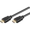 goobay Cavo HDMI Soft High Speed 2.0 con Ethernet 0,5 m - 4 K/60 Hz - 18 Gbps per TV/Monitor e proiettori, console di gioco, supporta eARC, ARC, HDR, HEC, 3D, HDCP 2.2, CEC - 80096