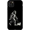 Vintage Bigfoot and Maltese Cryptid Humo Custodia per iPhone 11 Pro Max Bigfoot Walking - Girello maltese divertente per cani