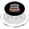 Books And Pajamas Reader Novelty Designs Se coinvolge libri e pigiami, contami nella lettura PopSockets PopGrip per MagSafe