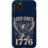 Patriotic USA America Anniversary Pride Custodia per iPhone 11 Pro Max Forte dal 1776 Patriotic Eagle Guitar Fireworks USA