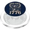 Patriotic USA America Anniversary Pride Forte dal 1776 Patriotic Eagle Guitar Fireworks USA PopSockets PopGrip per MagSafe