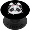 panda China animal zoo bear Himalayan ba Panda Bear - Cappello con orecchie da coniglio PopSockets PopGrip Adesivo