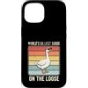 Funny Silly Goose Custodia per iPhone 15 Oca stupida sul sciolto