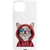 Chihuahua Puppy Lover PS Custodia per iPhone 15 Plus Patriot Chihuahua Closeup Portrait US Flag Occhiali da sole
