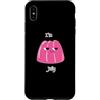 YO! Custodia per iPhone XS Max I'm Jelly Grumpy Pink Dessert Divertente gioco di parole scherzo dei cartoni animati