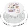 Reading Goose Lover Books Flowers Spring Simpatica oca che legge libri d'amore Wildflowers Cottagecore Reader PopSockets PopGrip per MagSafe