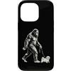 Vintage Bigfoot and Maltese Cryptid Humo Custodia per iPhone 13 Pro Bigfoot Walking - Girello maltese divertente per cani