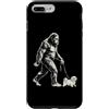 Vintage Bigfoot and Maltese Cryptid Humo Custodia per iPhone 7 Plus/8 Plus Bigfoot Walking - Girello maltese divertente per cani