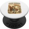 Western Pride Apparel Co Fuori qui e orgoglioso design LGBTQ Cowboy Pride PopSockets PopGrip Adesivo