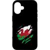 Cymru Pride Graphics Custodia per iPhone 16 Distressed Galles Flag Dragon Wales Pride Cymru