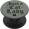 Just A Phase Just A Cat Lady Gothic Cat Lover Felino Humor Citazione PopSockets PopGrip Adesivo