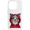 Australian Shepherd Puppy Lover PS Custodia per iPhone 14 Pro Patriot Australian Shepherd Portrait US Flag Occhiali da sole