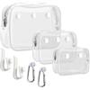 Everfunny Confezione da 3 borse trasparenti da spiaggia con 2 ganci inserti, accessori per borse Bogg per trucchi da viaggio, organizer per pennelli da toeletta, organizer per cosmetici, divisorio