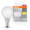 Osram LED Base Classic Lampada P/LED E14, 4 W, 40 W di ricambio, Warm White, 2 pezzi