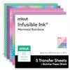 Cricut Infusible Ink - Fogli trasferibili + carta da macellaio, motivo: sirena, 30,5 x 30,5 cm, compatibili con Cricut Heat Press, confezione da 5 fogli di trasferimento di inchiostro e 1 macellaio