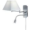 TRIO LIGHTING FOR YOU Trio Leuchten 271370201 Hotel a + + to e, lampada da parete, metallo, E14, Nichel Opaco, 40 x 20 x 27.1 cm