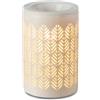 ZEN ARÔME Zen'Aroôme - Bruciatore a cera profumata Calorya n. 9 - Brucia profumo elettrico per fondente profumato - Lampada a profumo con tazza rimovibile - ceramica con decorazione traforata e illuminazione