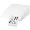 CirclesHome Federa per cuscino a cuneo, 100% cotone, con cerniera, morbida, ipoallergenica e traspirante, 65 x 25 x 25 x 5 cm