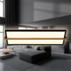 Briloner - Plafoniera LED con legno, luce indiretta, bianco caldo 3.000K, lampada LED, plafoniera LED, lampada soggiorno, pannello LED, lampada cucina, illuminazione a soffitto, 60,5x20x4,5 cm, nero