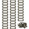 PATIKIL Porta Etichette Metallici 60x24mm, 30 PC Cornici Per Etichette E Targhette Con Viti Per Ufficio Biblioteca Archivio Scaffali Cassetti Di Legno Contenitori In Tessuto, Bronzo