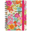 Legami - Agenda Settimanale Spiralata Small, 12 Mesi, da Gennaio 2024 a Dicembre 2024, Planner pieghevole 2024/2025, Chiusura con Elastico, Taschina finale, Rubrica, 8,5x13 cm, Tema Flowers