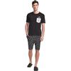 SORBETTO Pigiama da uomo alla moda come pigiama lungo o pantaloncini corti in cotone, Shorty Nero Bbq, XL