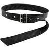 jojomis Soprabito cintura lunga 120 cm fascia larga decorativa per trench coat abito gonna giacca regolabile cintura in pelle PU, nero, 1