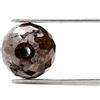 Surat*Diamond*City Big Diamante Naturale Perlina Rotondo 3.13CT 7.7MM Marrone Grigio Colore Forati