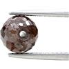 Surat*Diamond*City Big Trapanato Rotondo Diamante Naturale 2.41TCW 7.0 MM Grigio Marrone Color Bead